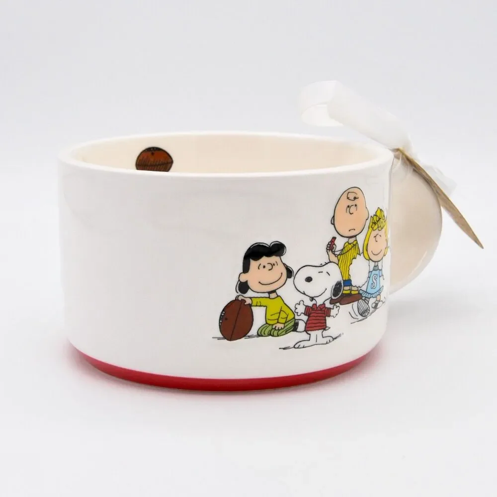 Rae Dunn Peanuts Football Soup Mug, #1 Team, Snoopy & Peanuts Gang, Ceramic, New - Picture 6 of 9